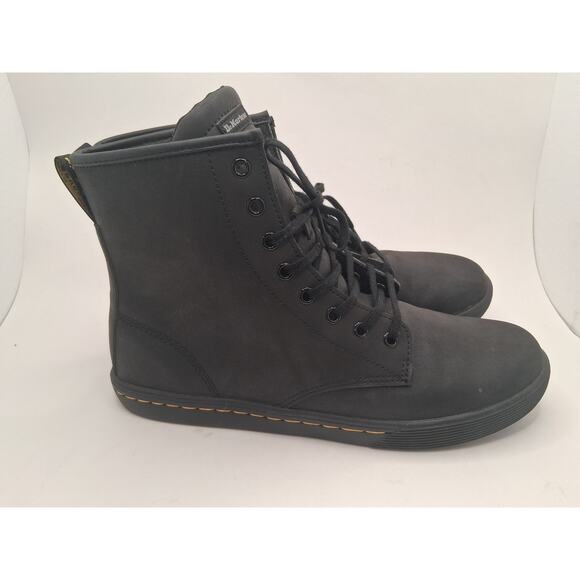 Dr. Marten Sheridan 8 Eye Combat Boot Black Matte Women's Size 11 - Picture 6 of 12